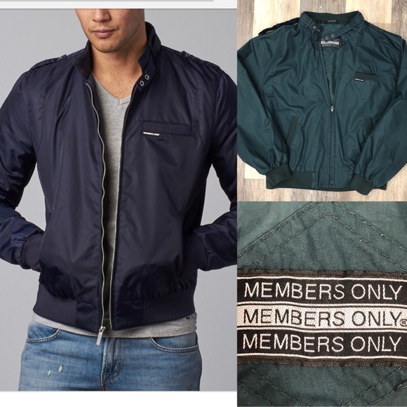 members only black bomber jacket